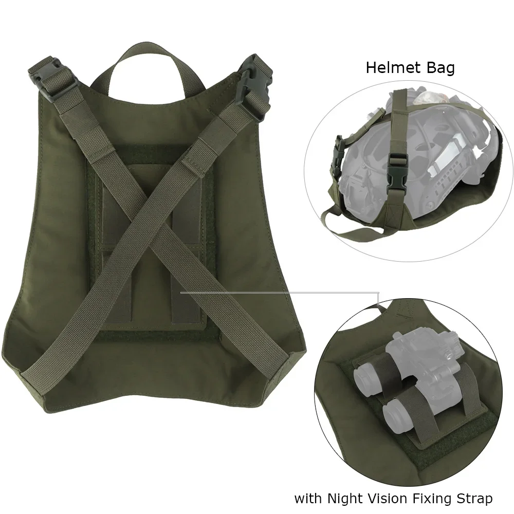 Bolsa táctica para casco con visión nocturna y cartuchos - imagen 2