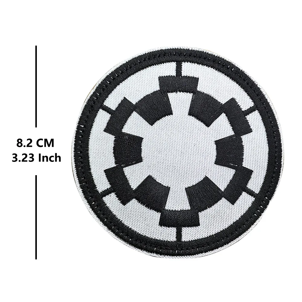 Parche táctico bordado anime orden desierto redondo velcro bicolor
