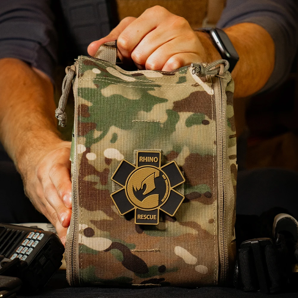 IFAK táctico de rescate rinoceronte con bolsa MOLLE para al aire libre