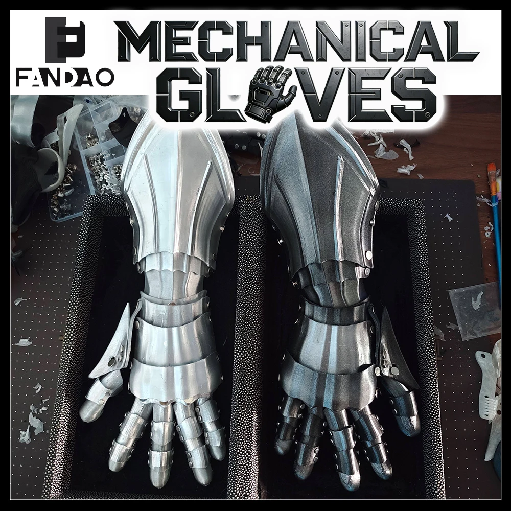 Guantes armadura cyberpunk impresión 3D cosplay gótico - imagen 4