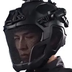 Casco táctico W23 ligero EVA con máscara facial antiimpactos