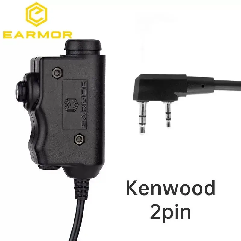 Adaptador PTT EARMOR M51 para auriculares tácticos Kenwood Baofeng
