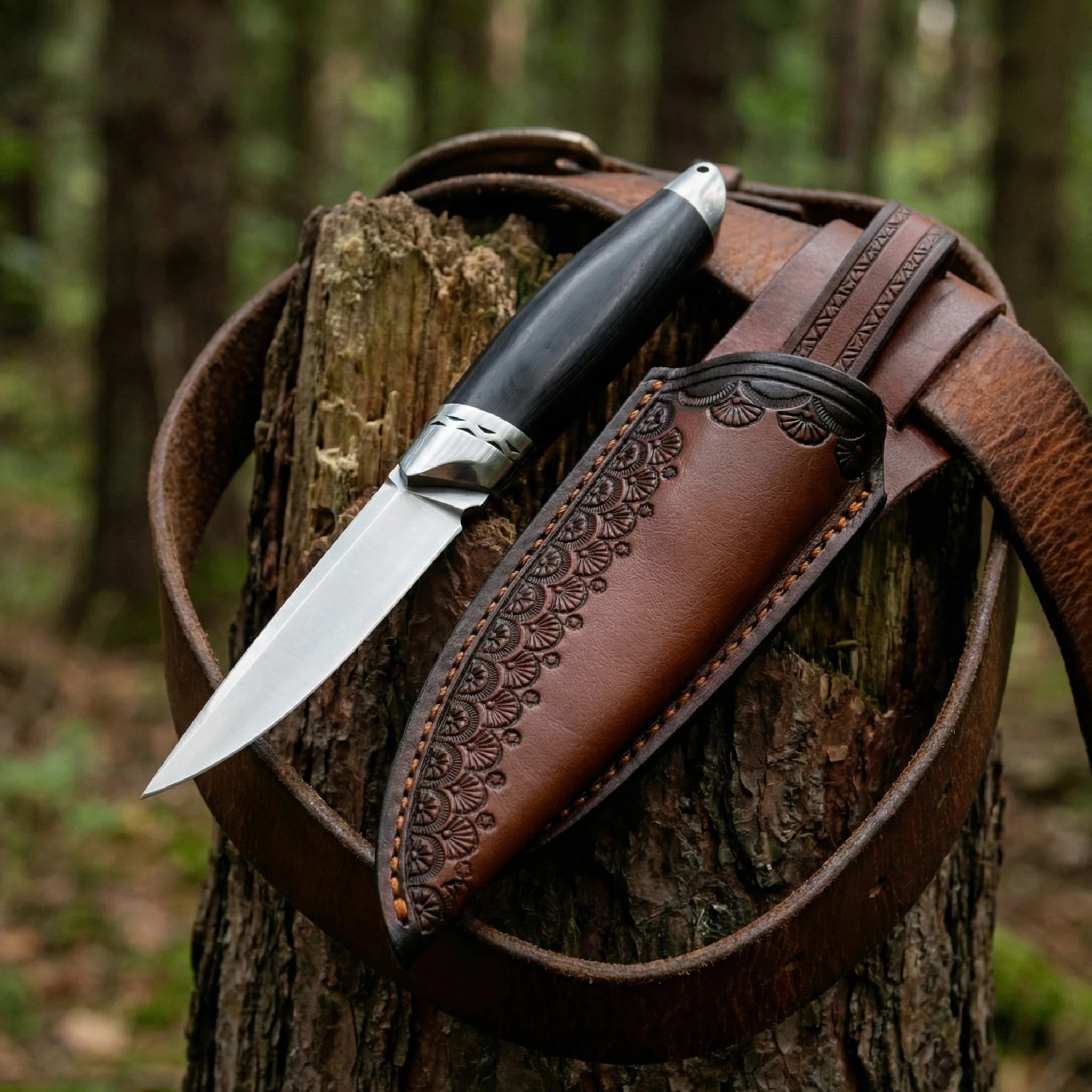 Cuchillo táctico de hoja fija para exteriores con funda - imagen 3