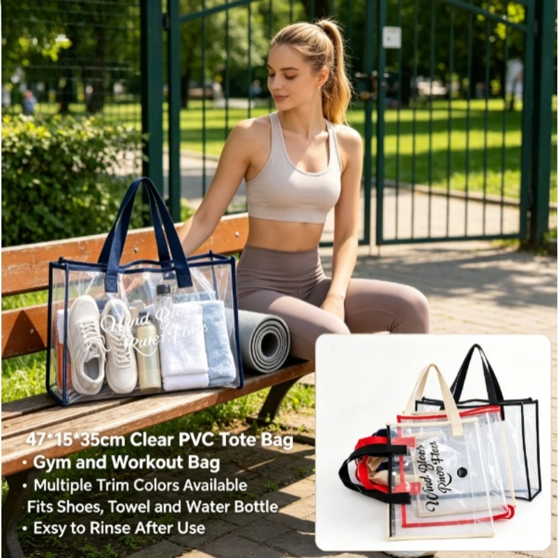 Bolsa estanca transparente PVC jelly impermeable gran capacidad - imagen 3
