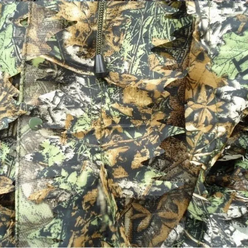 Poncho ghillie 3D Woodland para caza y observación - imagen 5