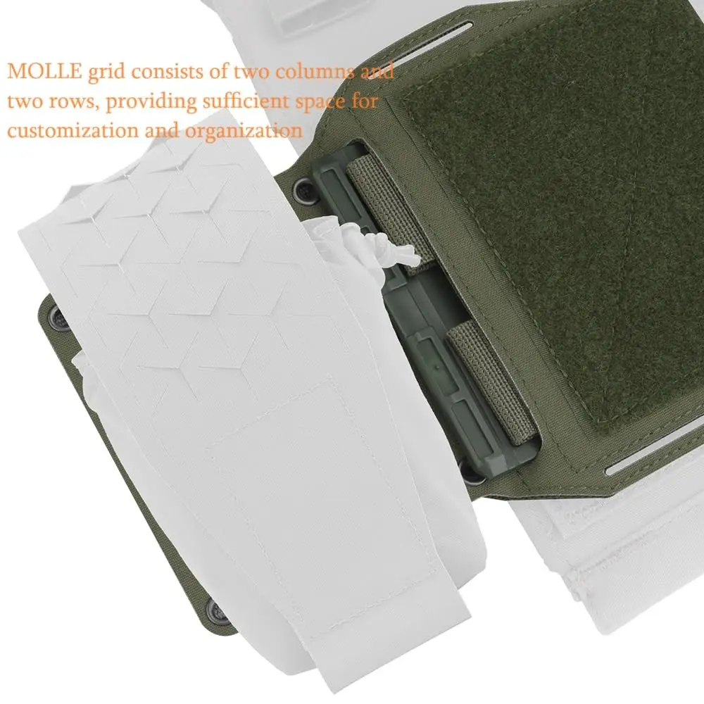 Bolsa lateral MOLLE con velcro para portaplacas y chaleco táctico - imagen 3