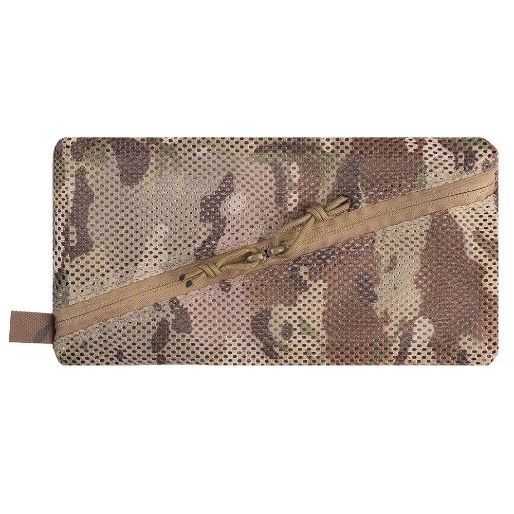 Bolsa de malla táctica EDC vista frontal con abertura