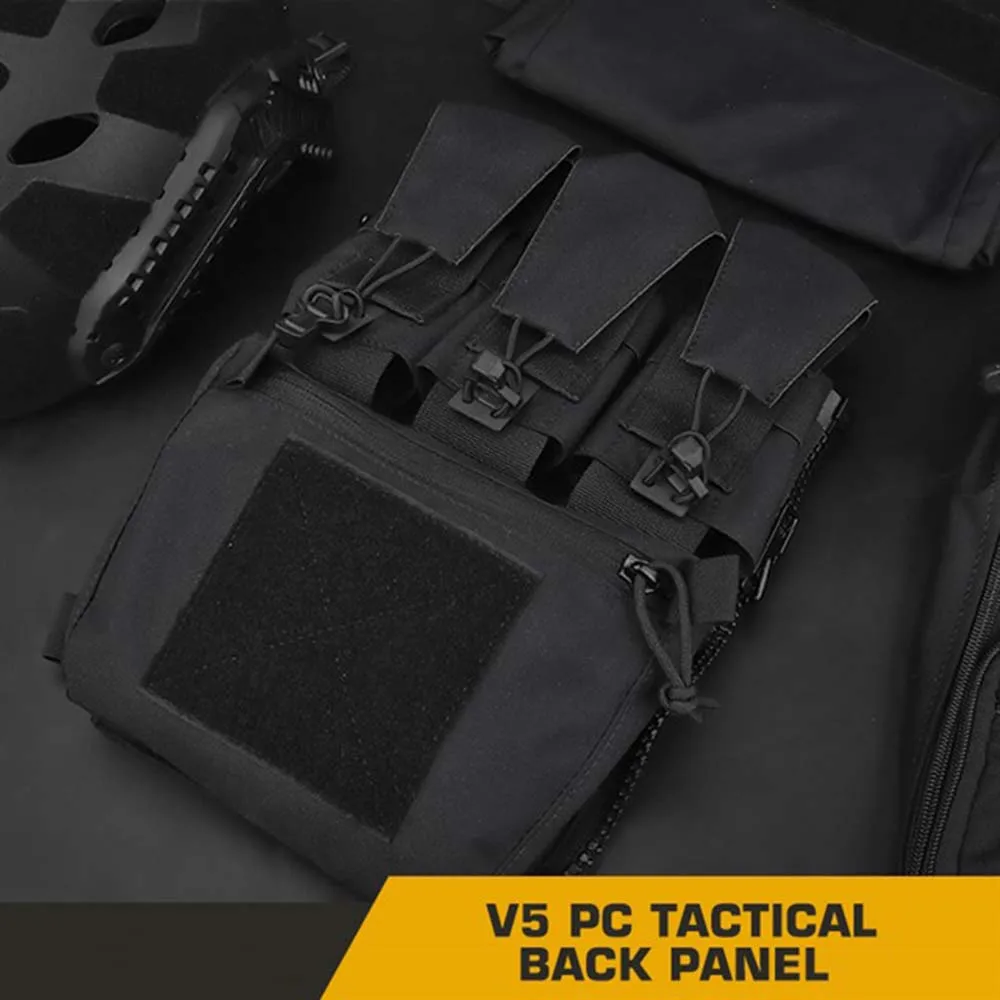 Panel trasero táctico V5 modular con bolsa MOLLE para portaplacas - imagen 5