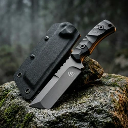 Cuchillo táctico con mango G10 y funda, herramienta multifunción