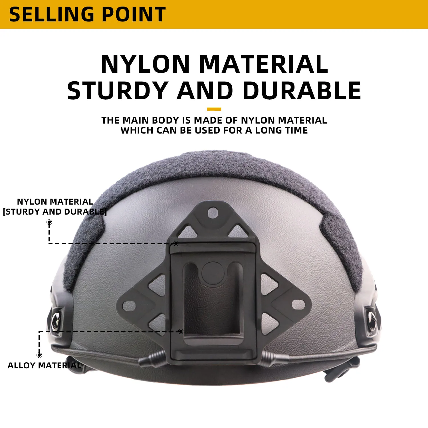 BOOIU Adaptador casco táctico NVG aleación aluminio - imagen 2