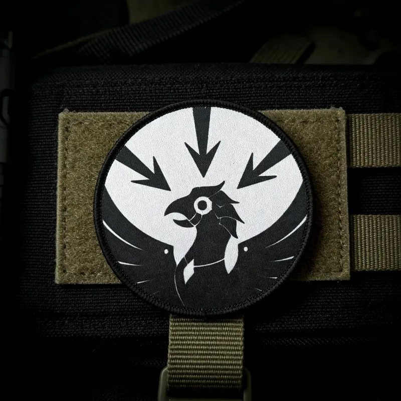 Parche táctico de velcro gancho y bucle halcón para mochila - imagen 4
