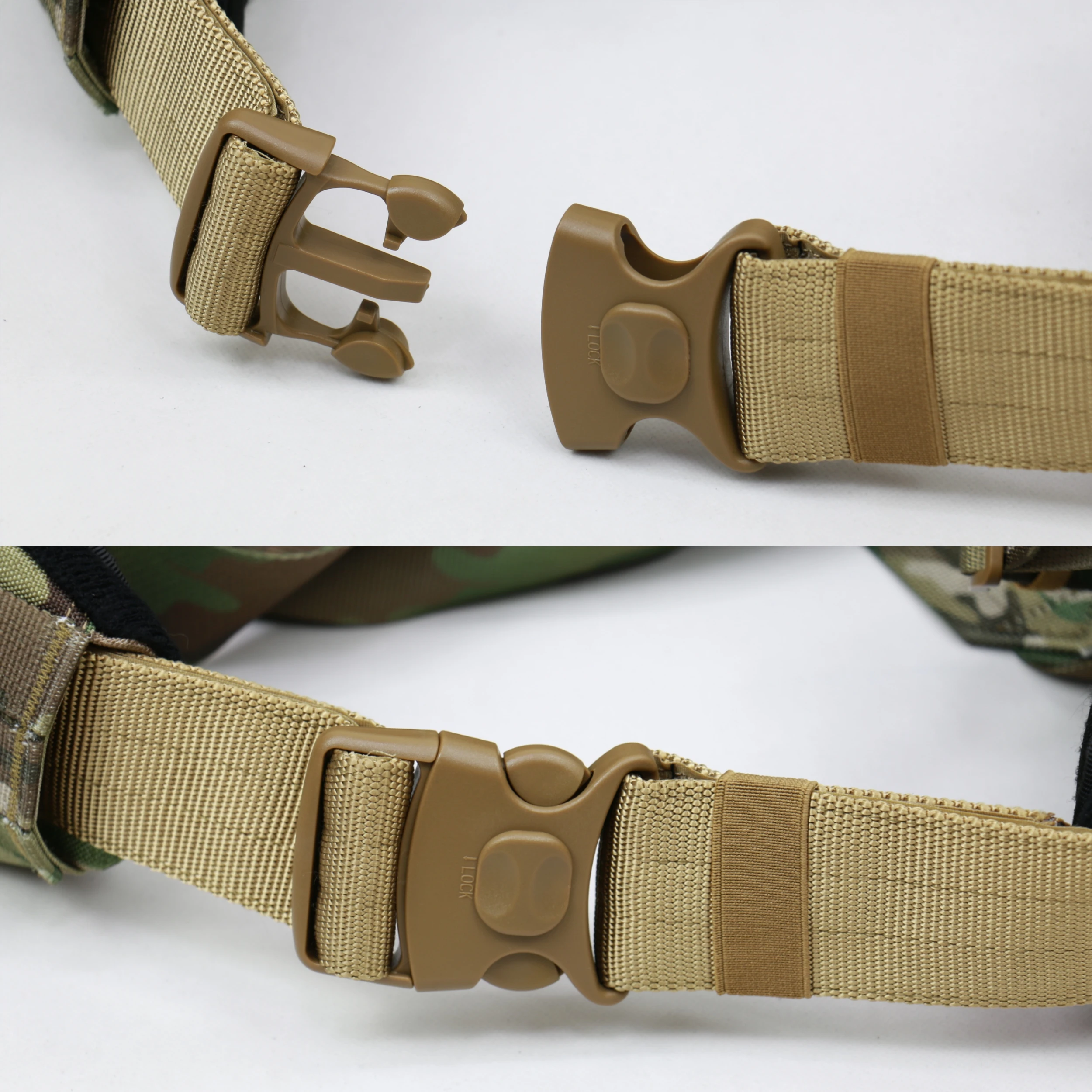 Detalle de correas y tejido