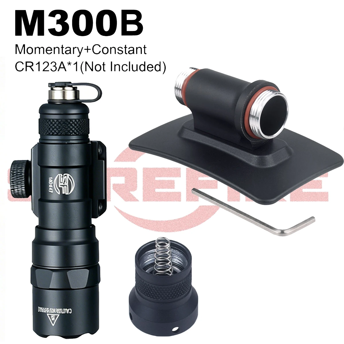 Luz táctica para casco M300 de aluminio, montaje rápido - imagen 5