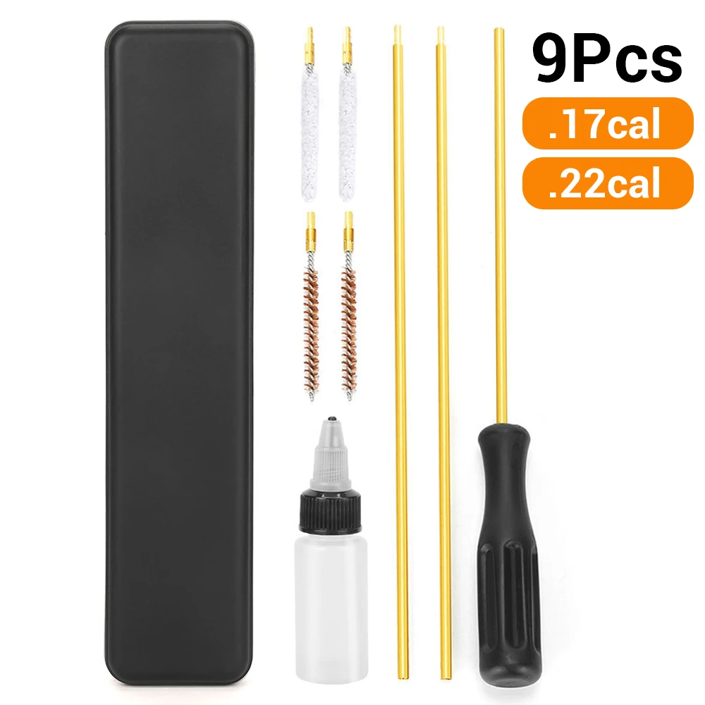 Cepillos y varillas del kit para limpieza de cañón