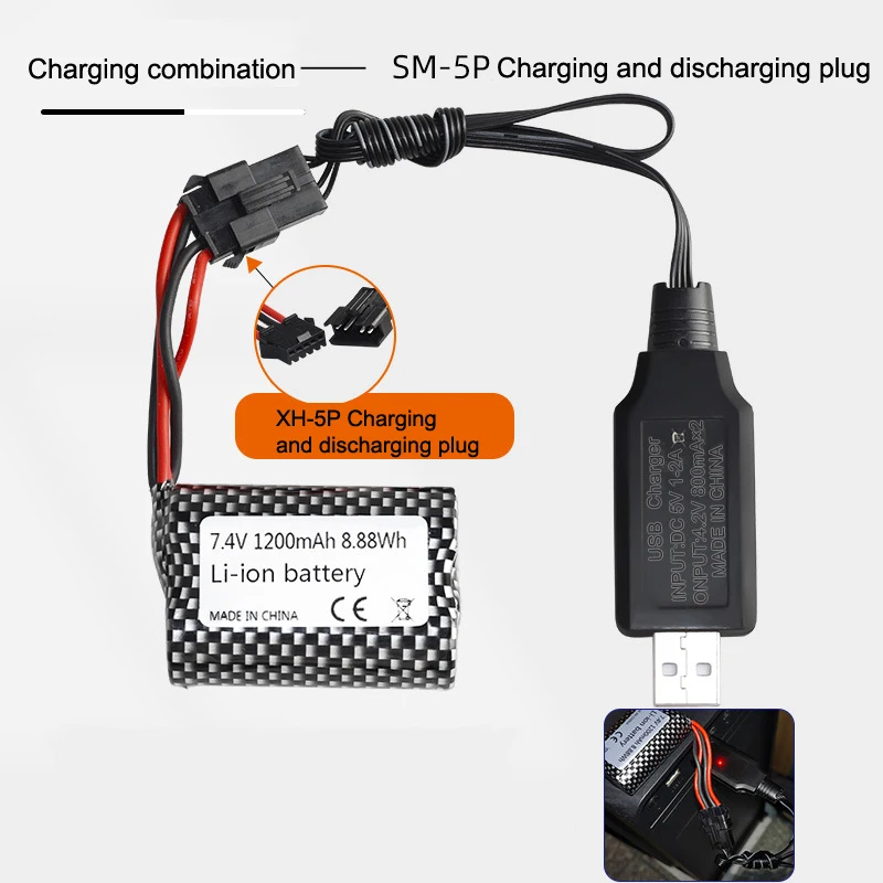 Conector y formato 18500 para instalación en barco RC