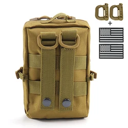 Bolso táctico cruzado exterior con correas MOLLE para insignias