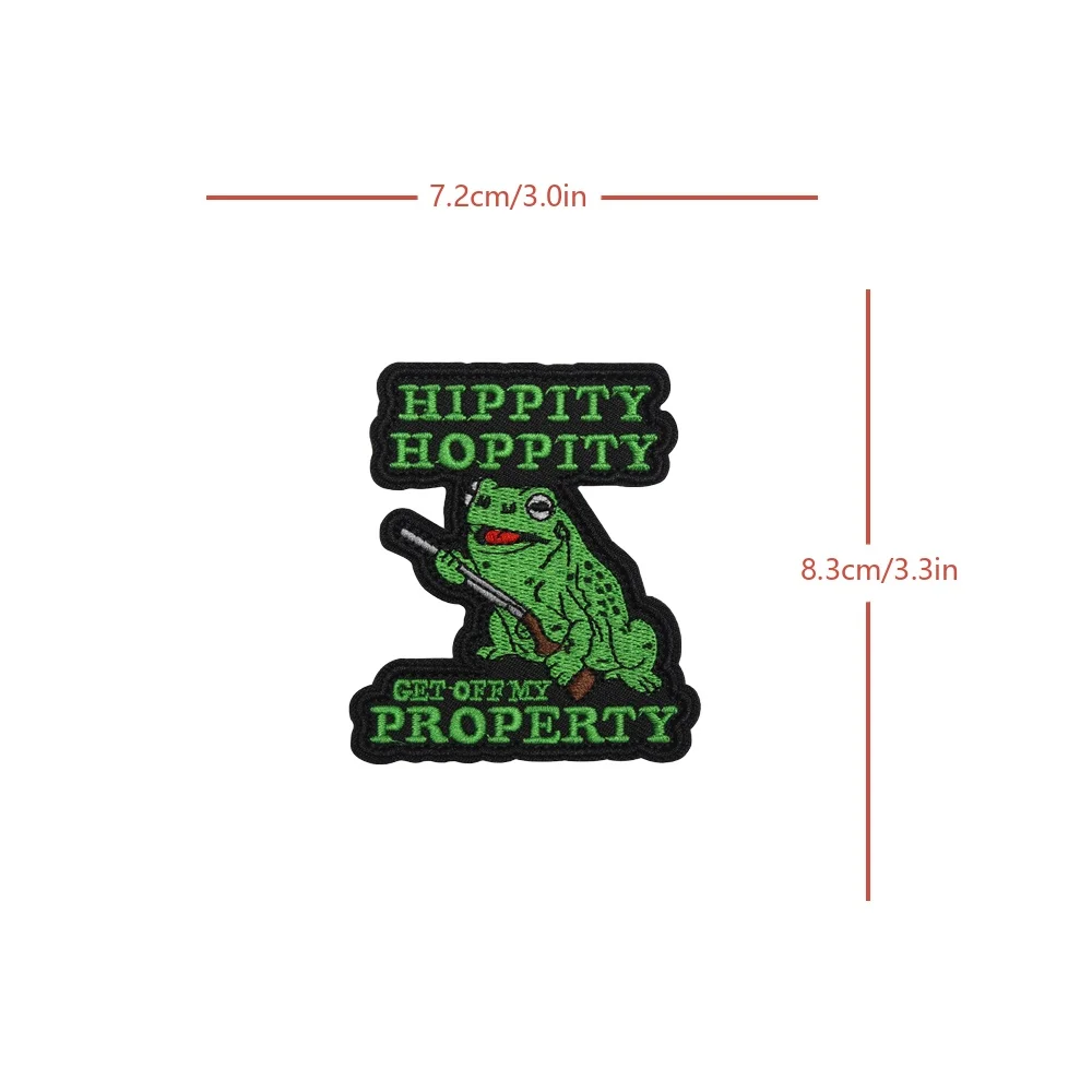 Parche Velcro táctico con lema Hippity Hoppity - insignia bordada - imagen 5