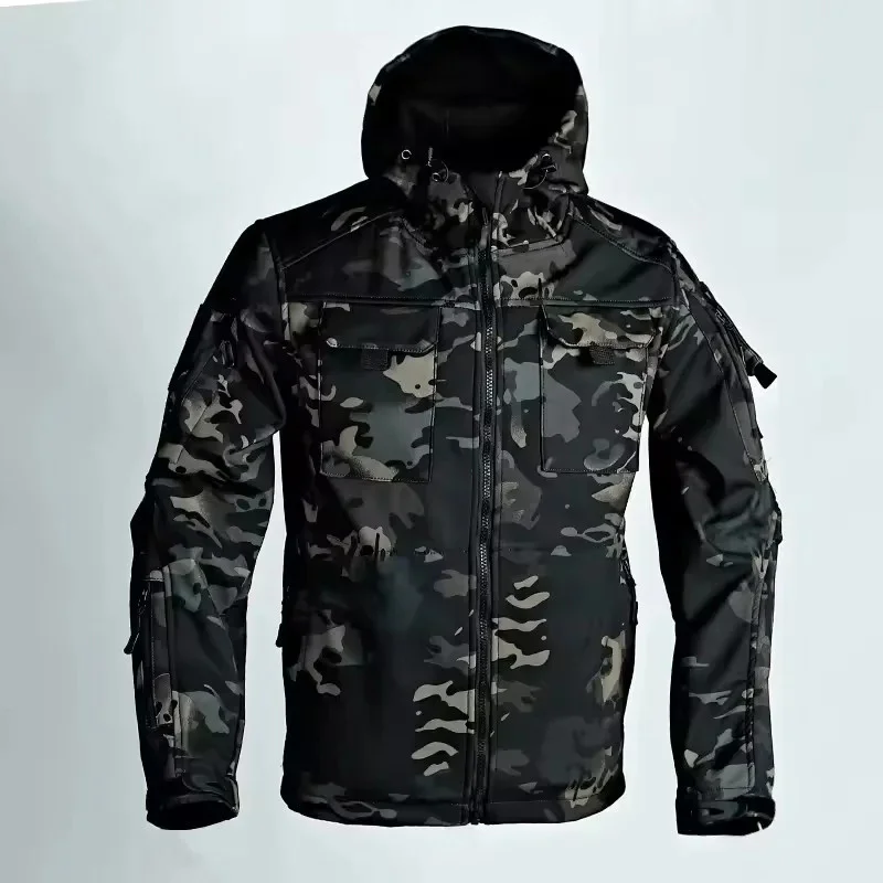Chaqueta táctica de invierno hombre con capucha, cortavientos - imagen 2