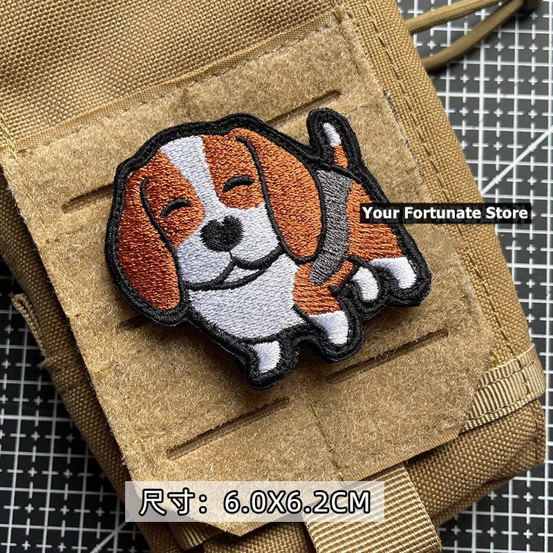 Parche bordado perro razas – Táctico velcro para ropa militar - imagen 4