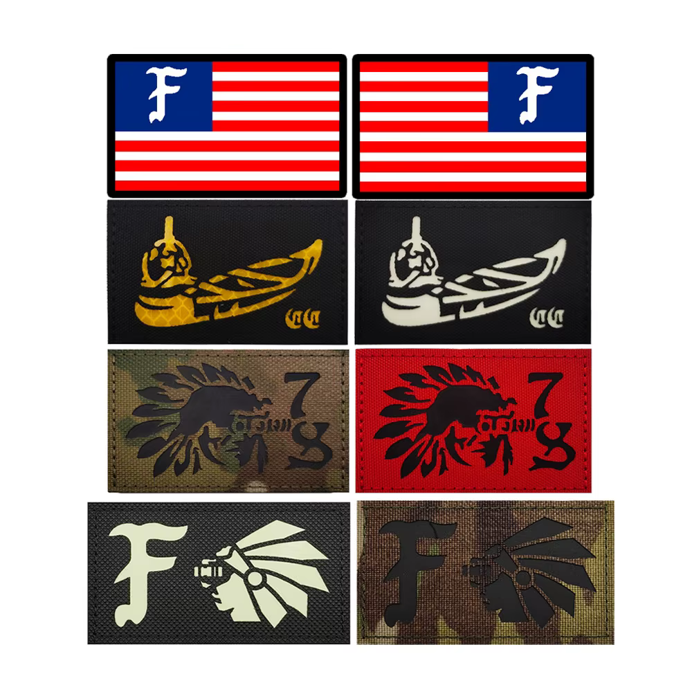 Parche reflectante adhesivo IR dorado con barcos para brazalete - imagen 4