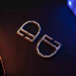 Hebilla D fibra de carbono ligera resistente para bolsos tácticos EDC