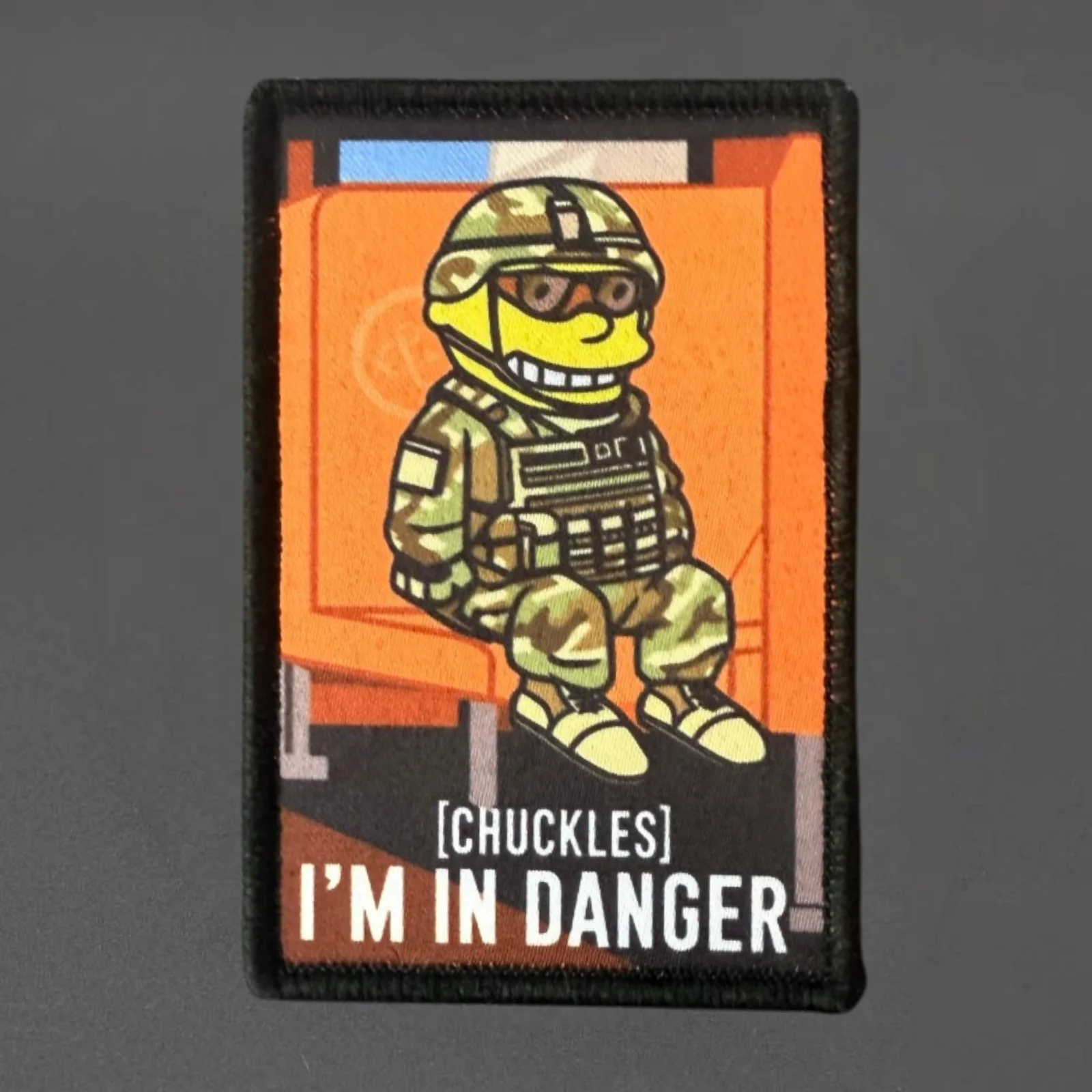 Parche táctico «I'm in Danger» con cierre de gancho y bucle - imagen 4