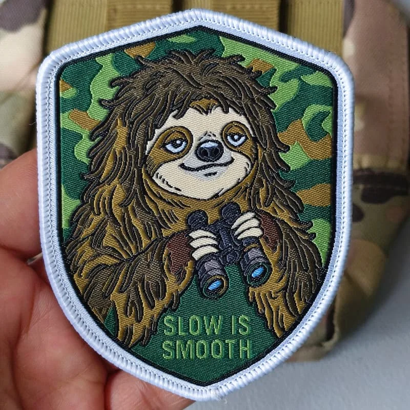 Otter Tactical parche táctico SLOW IS SMOOTH con velcro