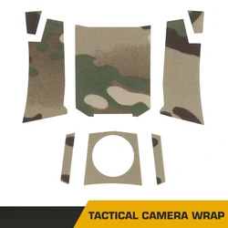 Parche camuflaje táctico para soporte de cámara en casco aire libre