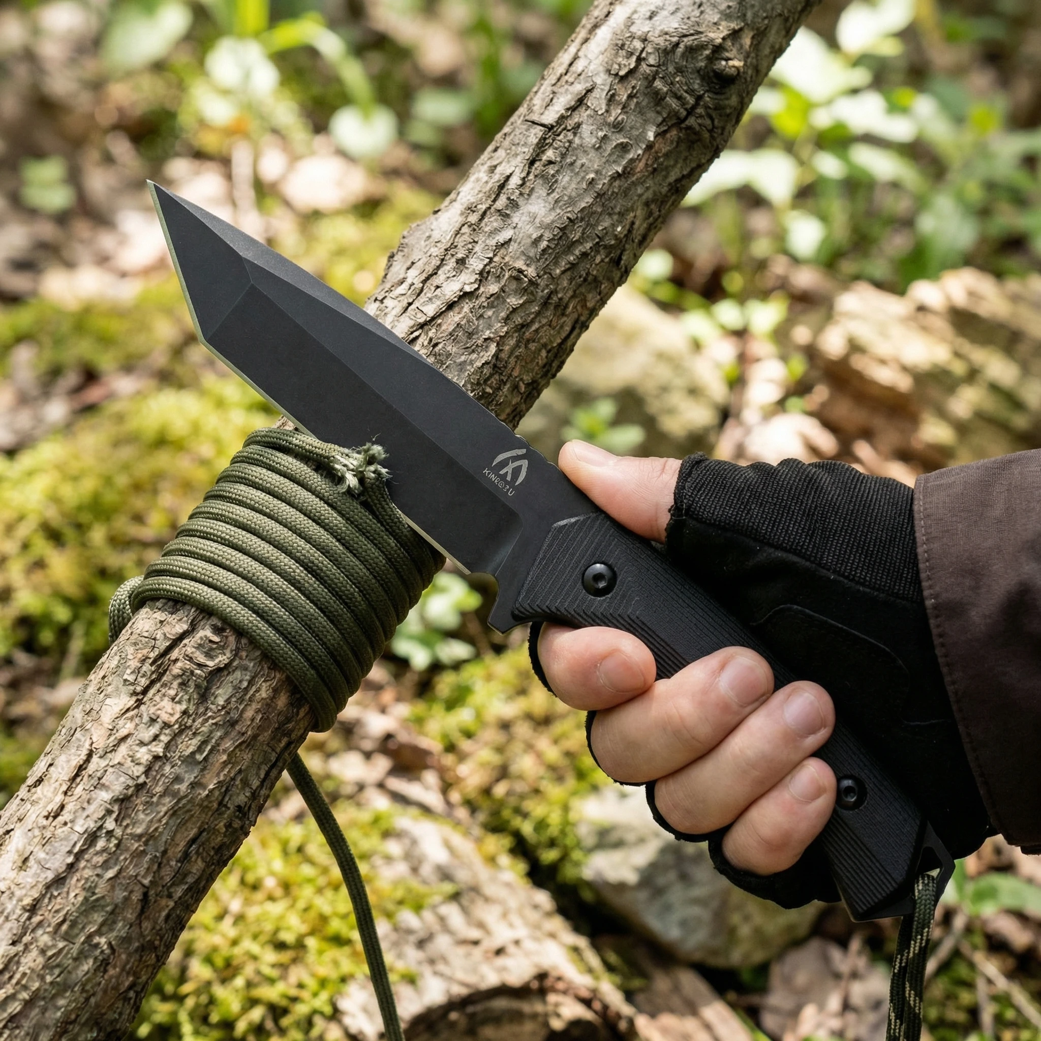 Cuchillo de hoja fija G10 con funda táctica para uso diario exterior - imagen 5