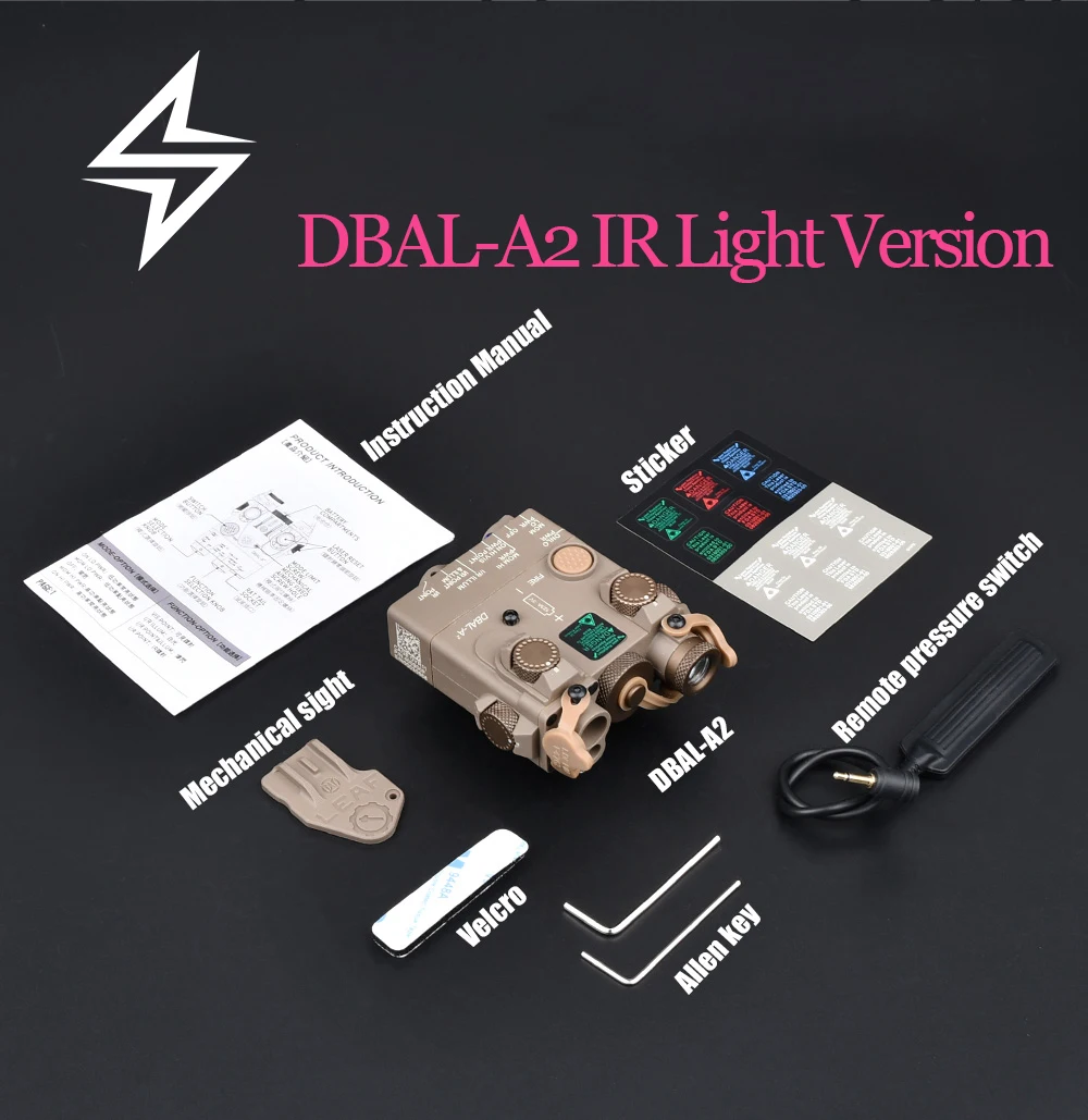 WADSN DBAL-A2 iluminador láser IR y rojo/verde para Picatinny