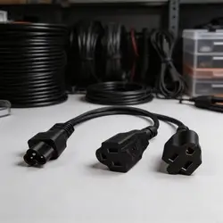 Adaptador cable bifurcador IEC320 a NEMA 5-15R para enchufes