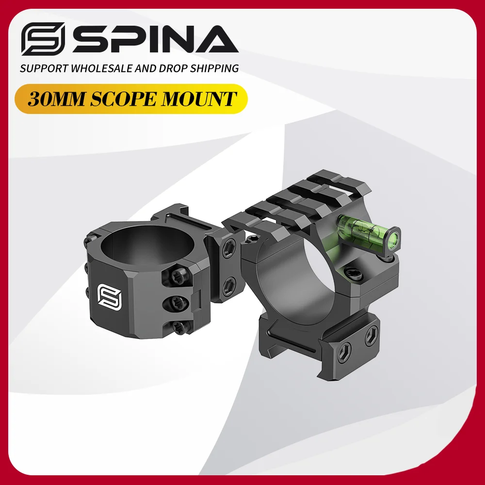 Montura de mira táctica SPINA OPTICS con nivel y Picatinny - imagen 3