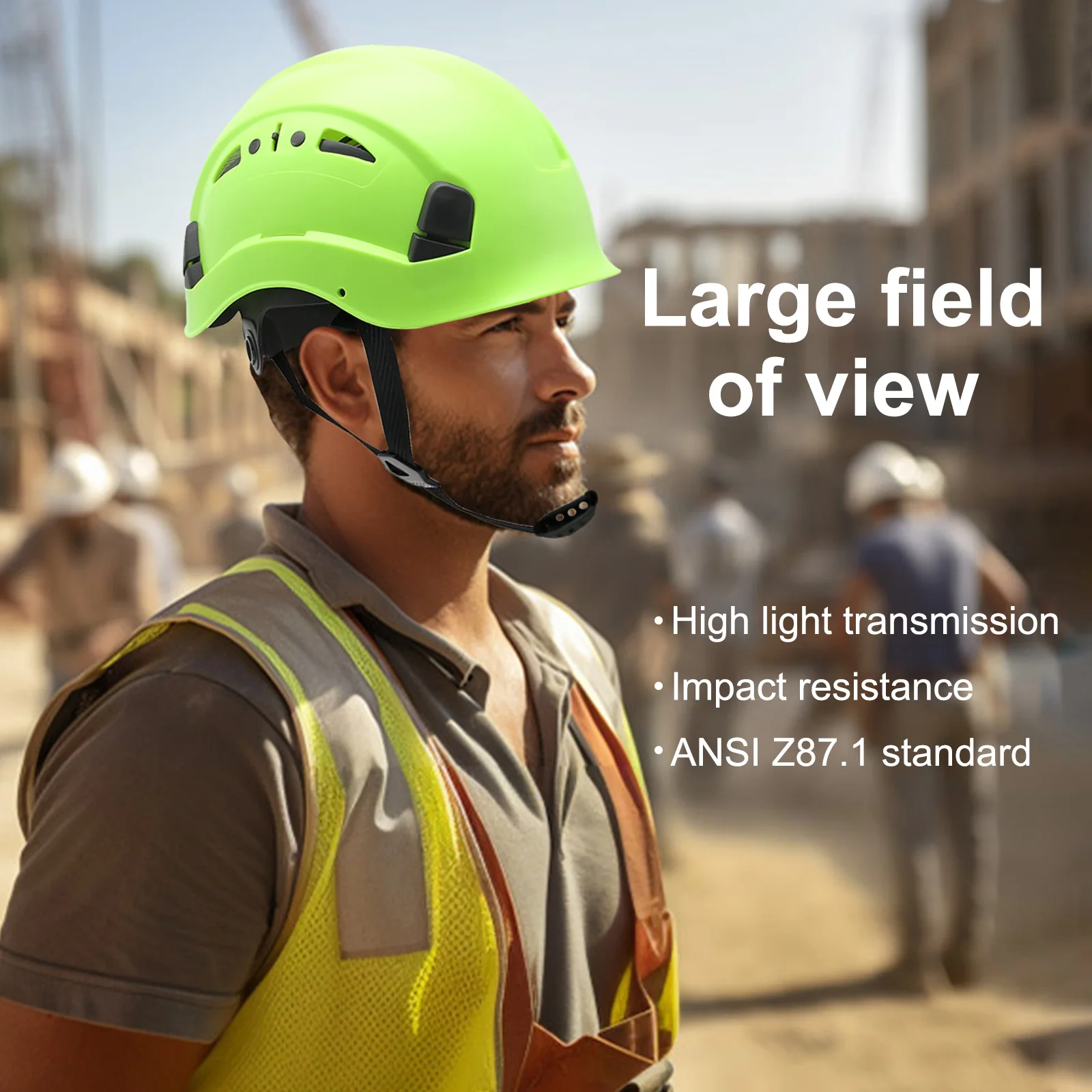 Casco seguridad ABS transpirable CE ANSI – Trabajo rescate escalada - imagen 5