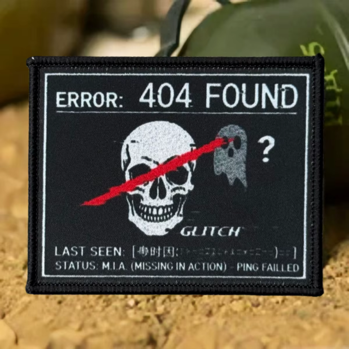 Morale Parche táctico calavera fantasma con gancho y bucle - imagen 4