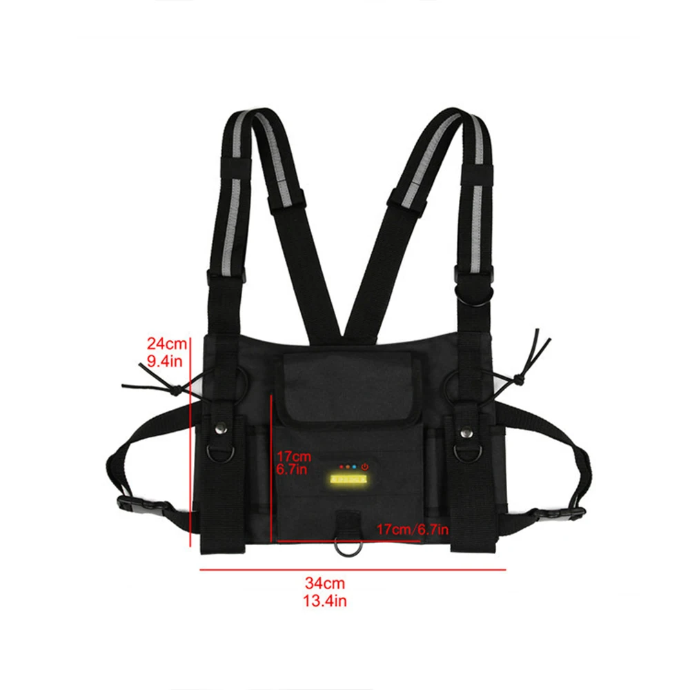 Chaleco táctico ajustable para walkie-talkie – Caza y camping - imagen 3