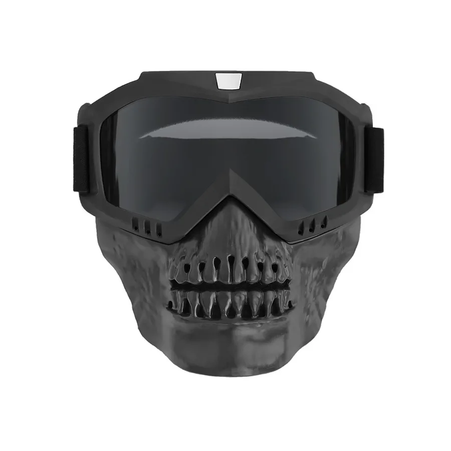 Máscara de Motocicleta Táctica con Gafas Protectoras Extraíbles