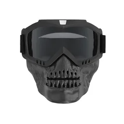 Máscara de Motocicleta Táctica con Gafas Protectoras Extraíbles