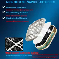 3M Cartucho de respirador compatible con 6200/6800/7502 - filtro 5N11