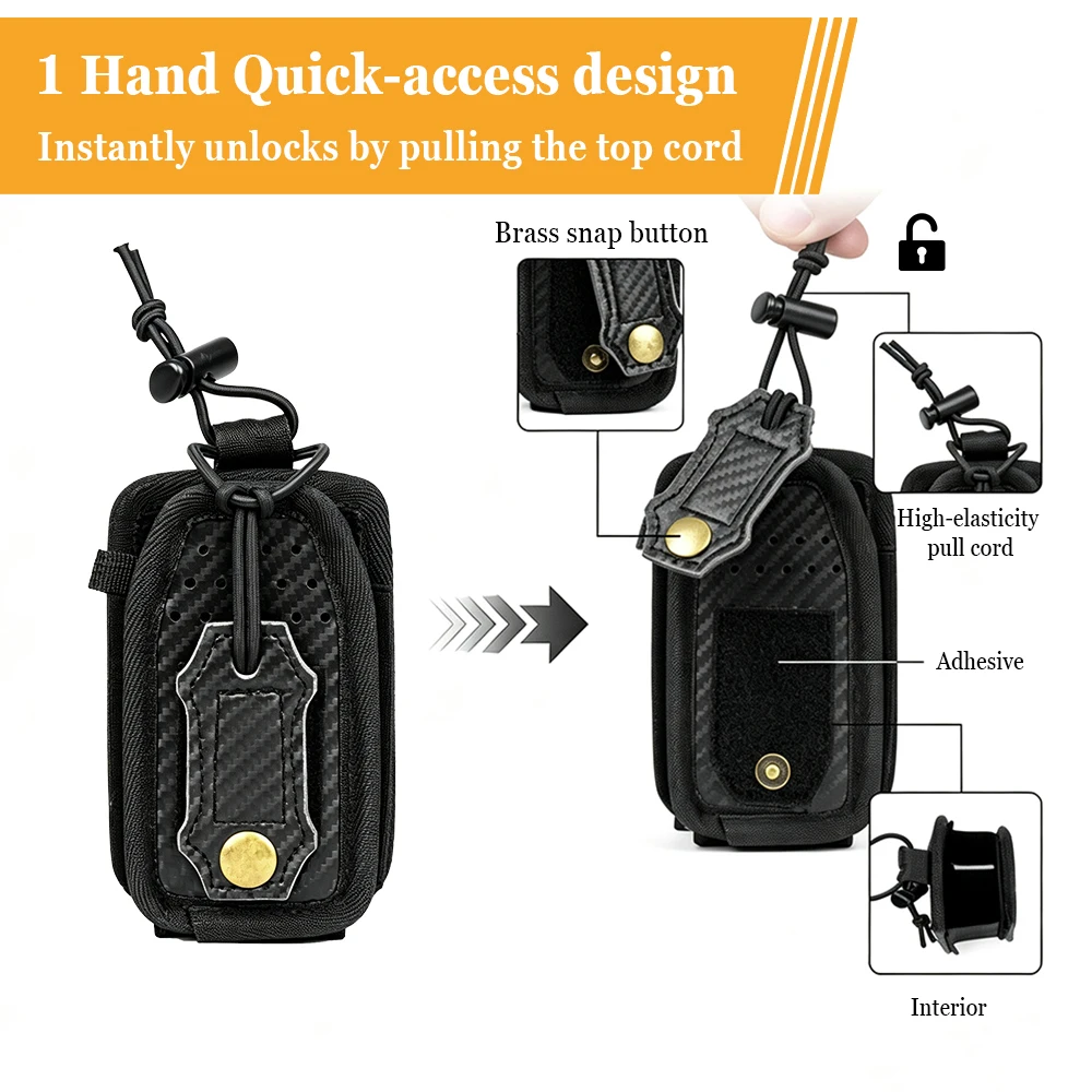 Funda táctica MOLLE universal y ajustable para radio o walkie-talkie - imagen 2