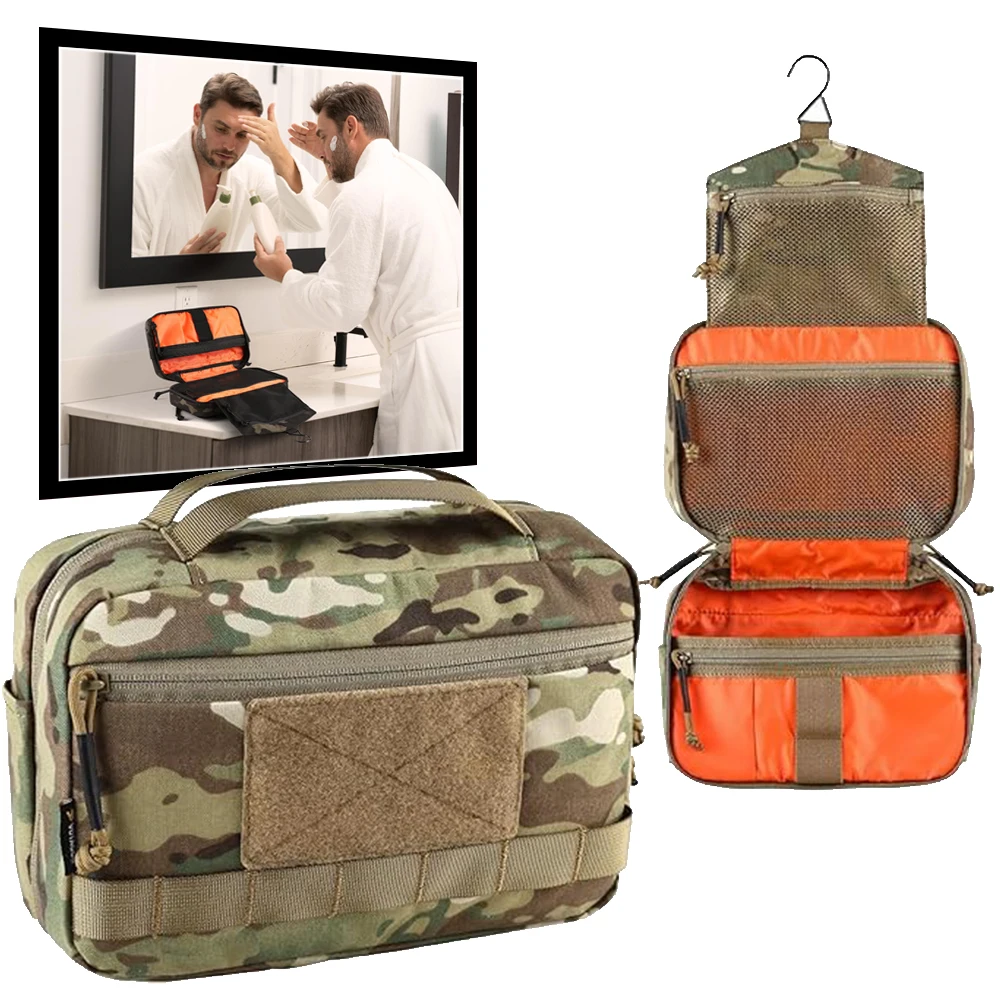 Bolsa de aseo táctica MOLLE EDC compacta hombre para camping - imagen 2