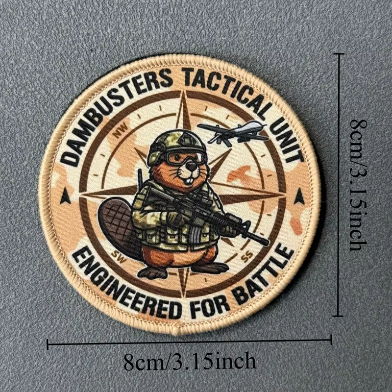 Parche táctico Sea Beaver Dambusters impreso con velcro para mochila - imagen 5
