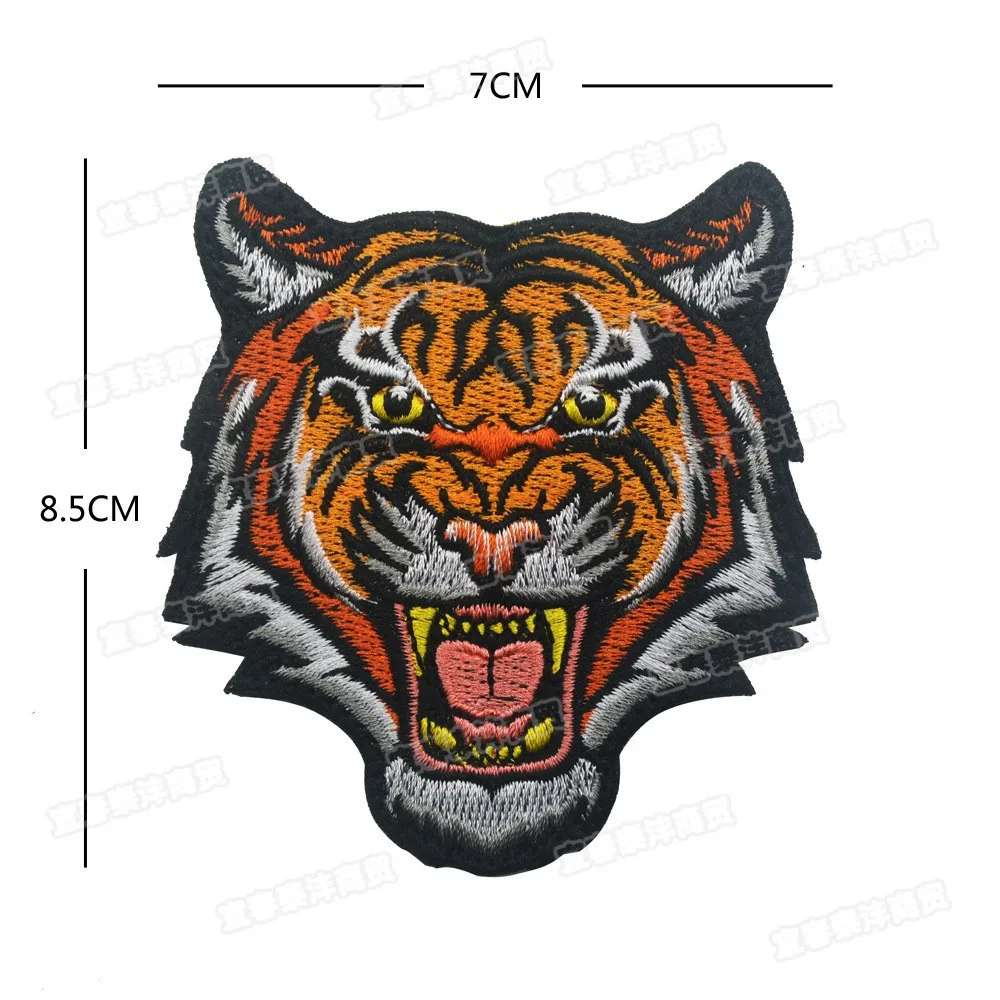 Parche táctico bordado 3D cabeza de tigre para mochila - imagen 4