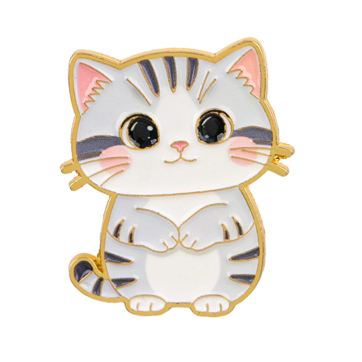 Pin de esmalte de gato estilo dibujos animados