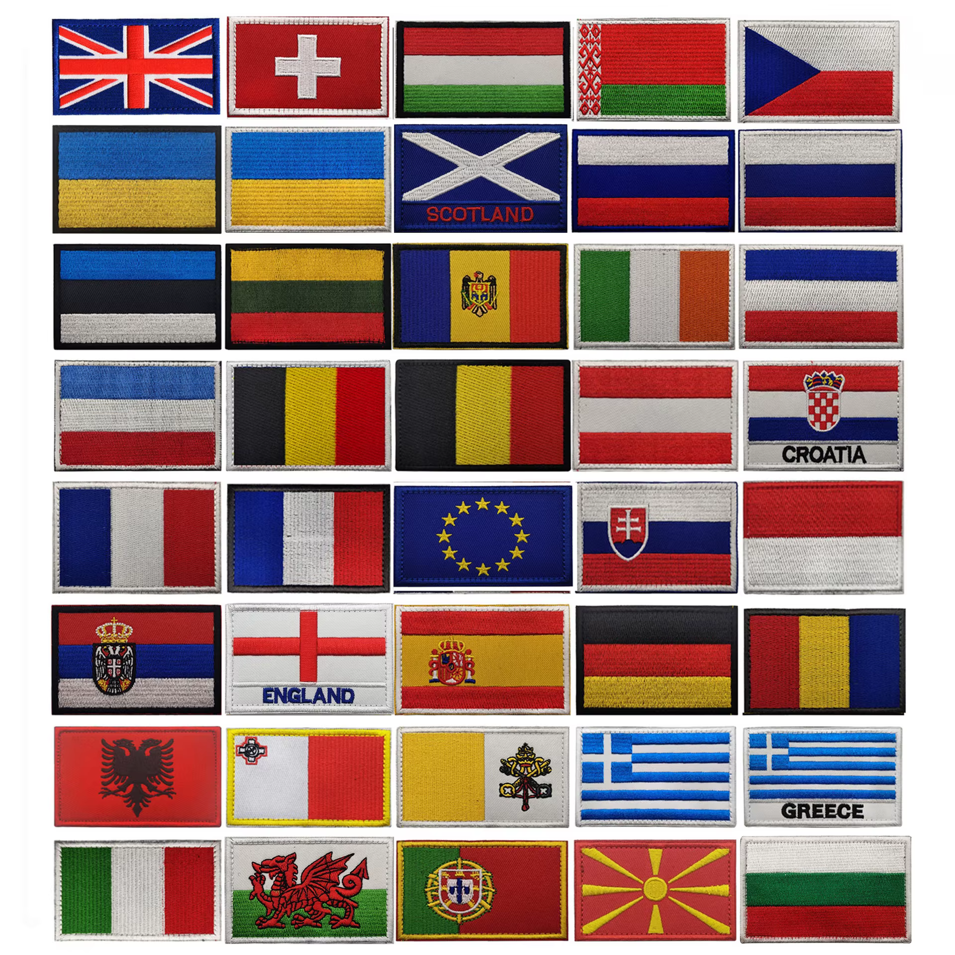 Parche de bandera Italia sobre fondo neutro, resaltando los colores verde, blanco y rojo