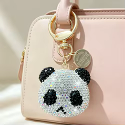 Llavero panda con cristales y cierre langosta – Colgante bolso niña