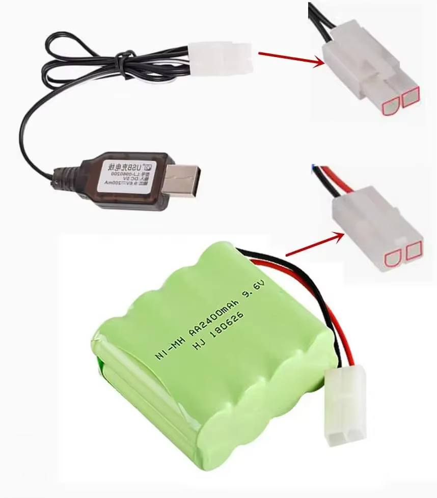Batería recargable Ni-MH con conector Tamiya para RC HuanQi - imagen 3