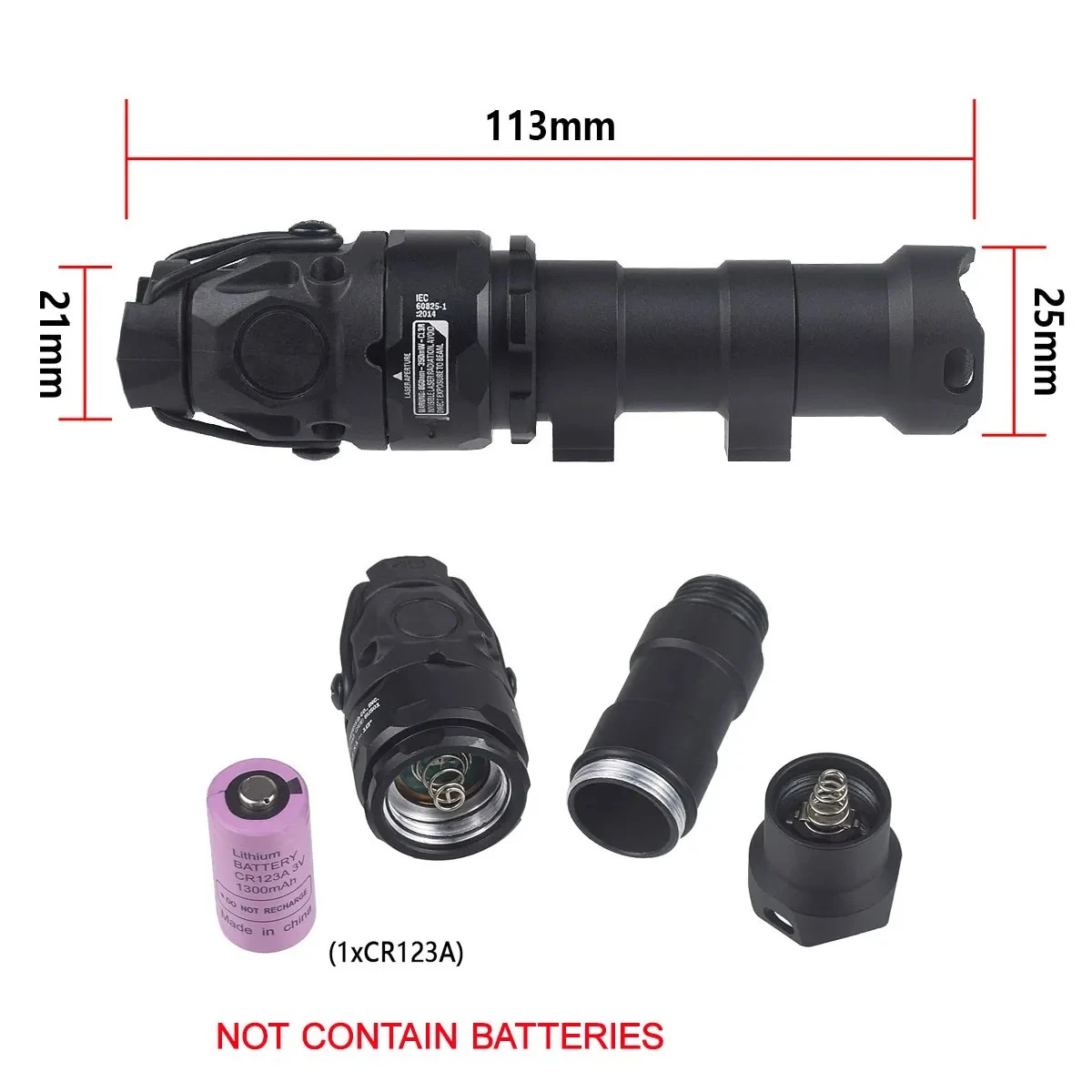 Linterna Táctica Infrarroja KIJI K1 – 850nm, Riel Picatinny 20mm, Montura Offset - imagen 4