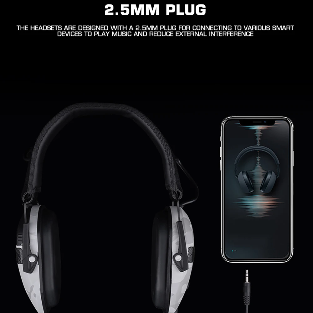 Auriculares tácticos de protección auditiva para tiro y airsoft - imagen 3