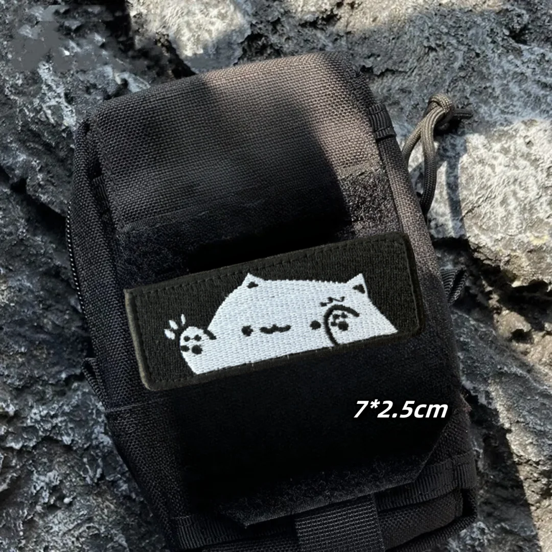 Parche MOLLE Bongo gato gordo adhesivo para mochila - imagen 2