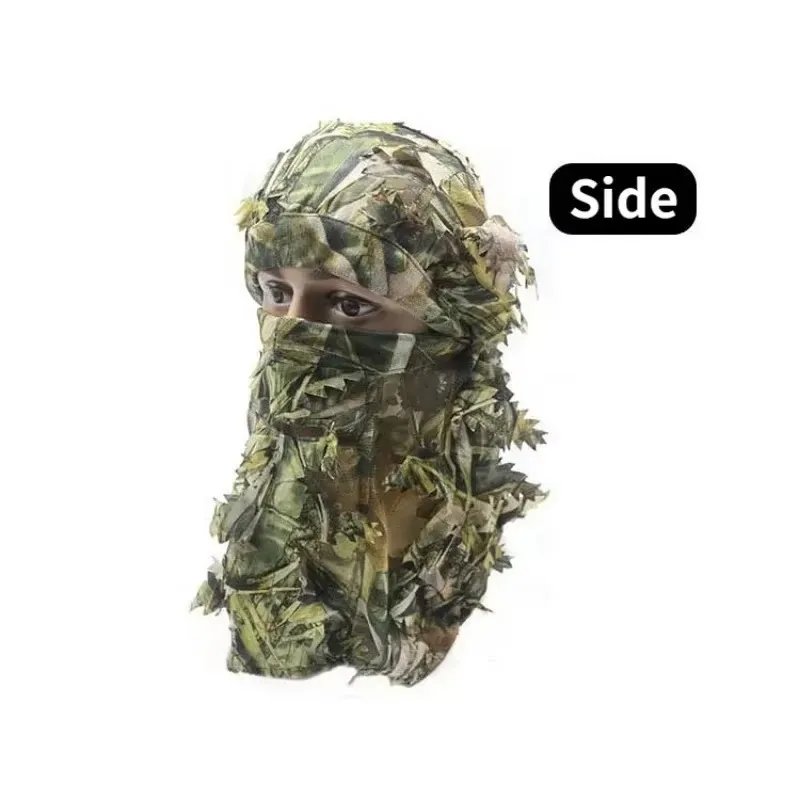 Sombrero camuflaje 3D con máscara facial para caza - imagen 3